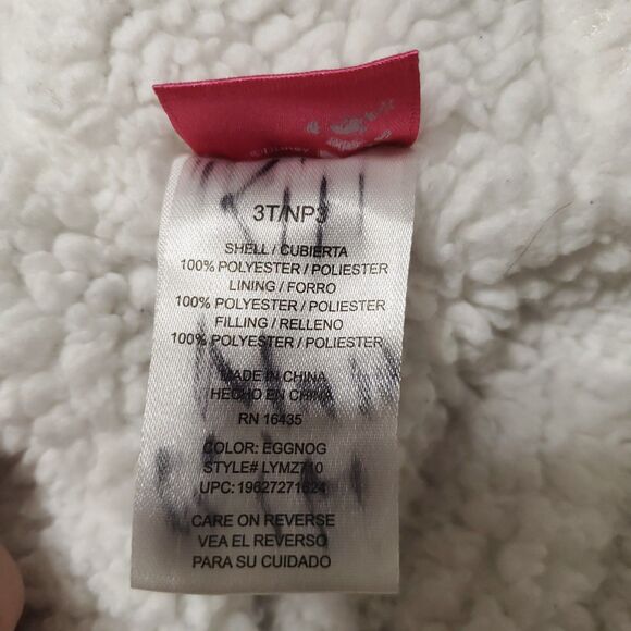 Disney Junior Minnie Mouse Toddler Hooded Fleece Lined Coat Jacket 3T - Picture 5 of 10